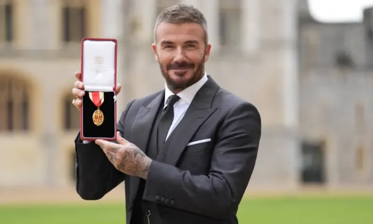 David Beckham Knighted by King Charles at Windsor Castle David Beckham Knighted by King Charles at Windsor Castle